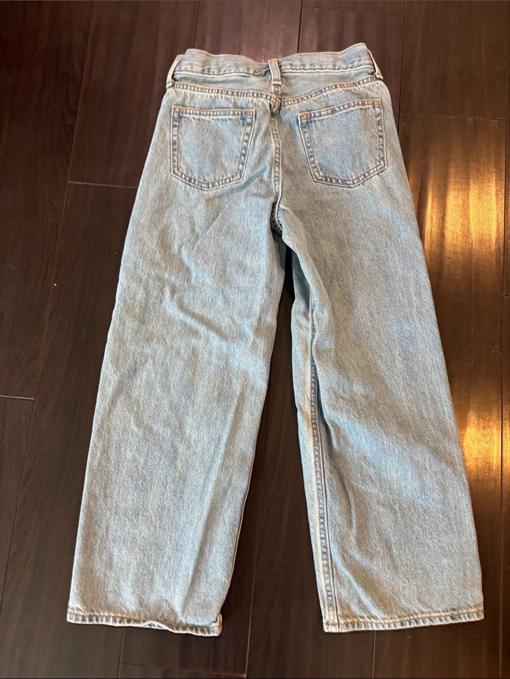 Old Navy Light Blue Super Baggy Adjustable Waist Boys Jeans Size 10